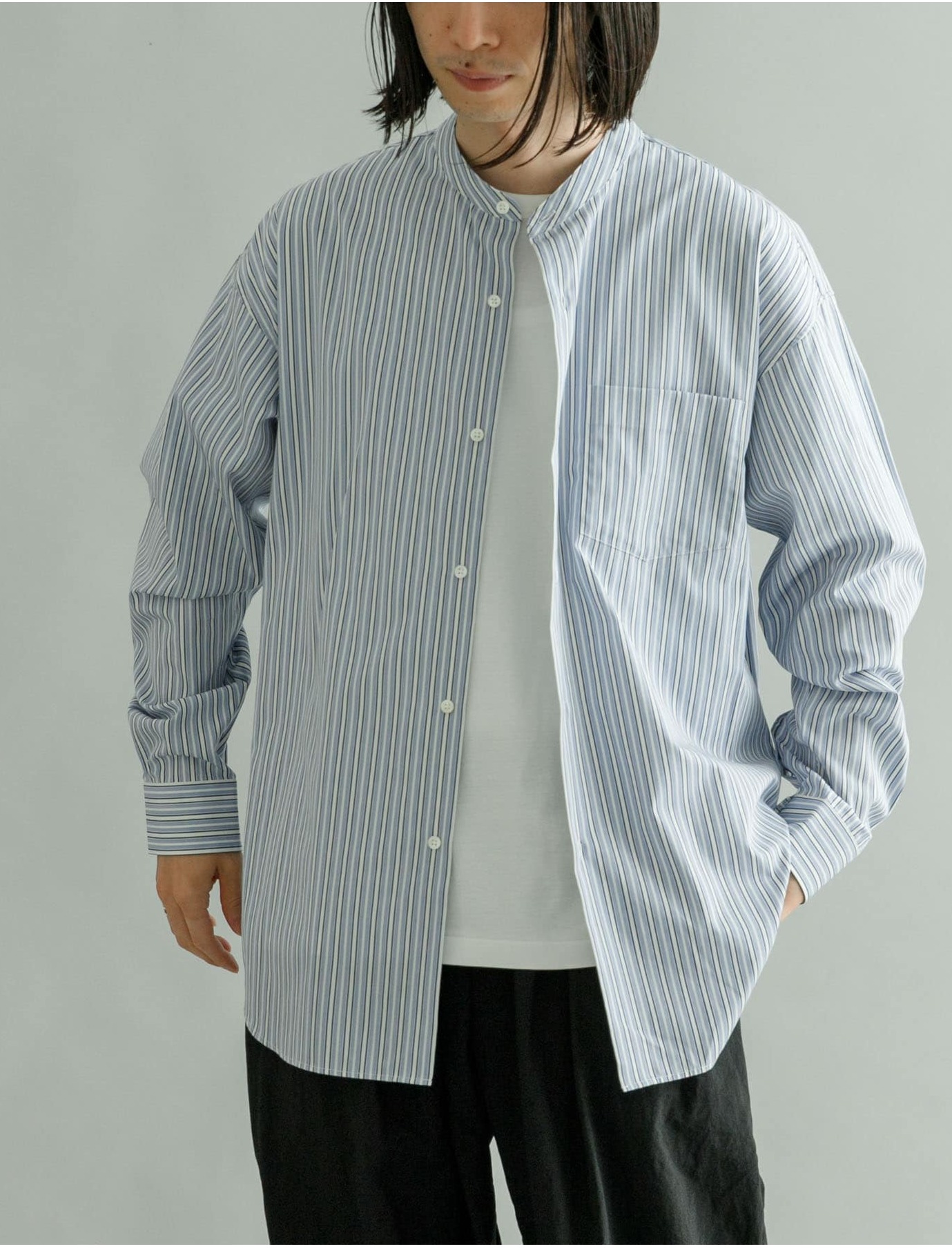 トーマスメイソンバンドカラーオーバーシャツ|アーバンリサーチ